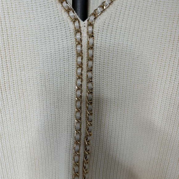 Lovers + Friends Cream Sweater Dress with Gold Chain Details XS - Picture 3 of 3